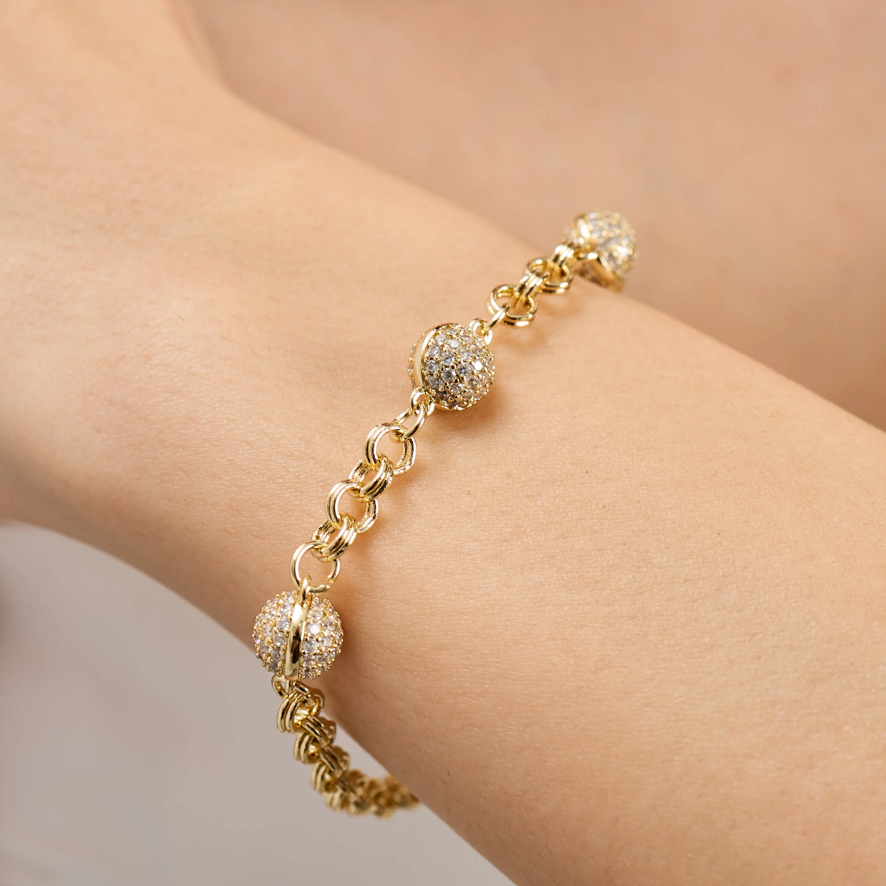 14 Ayar Rengi 3 Toplu Model Bileklik