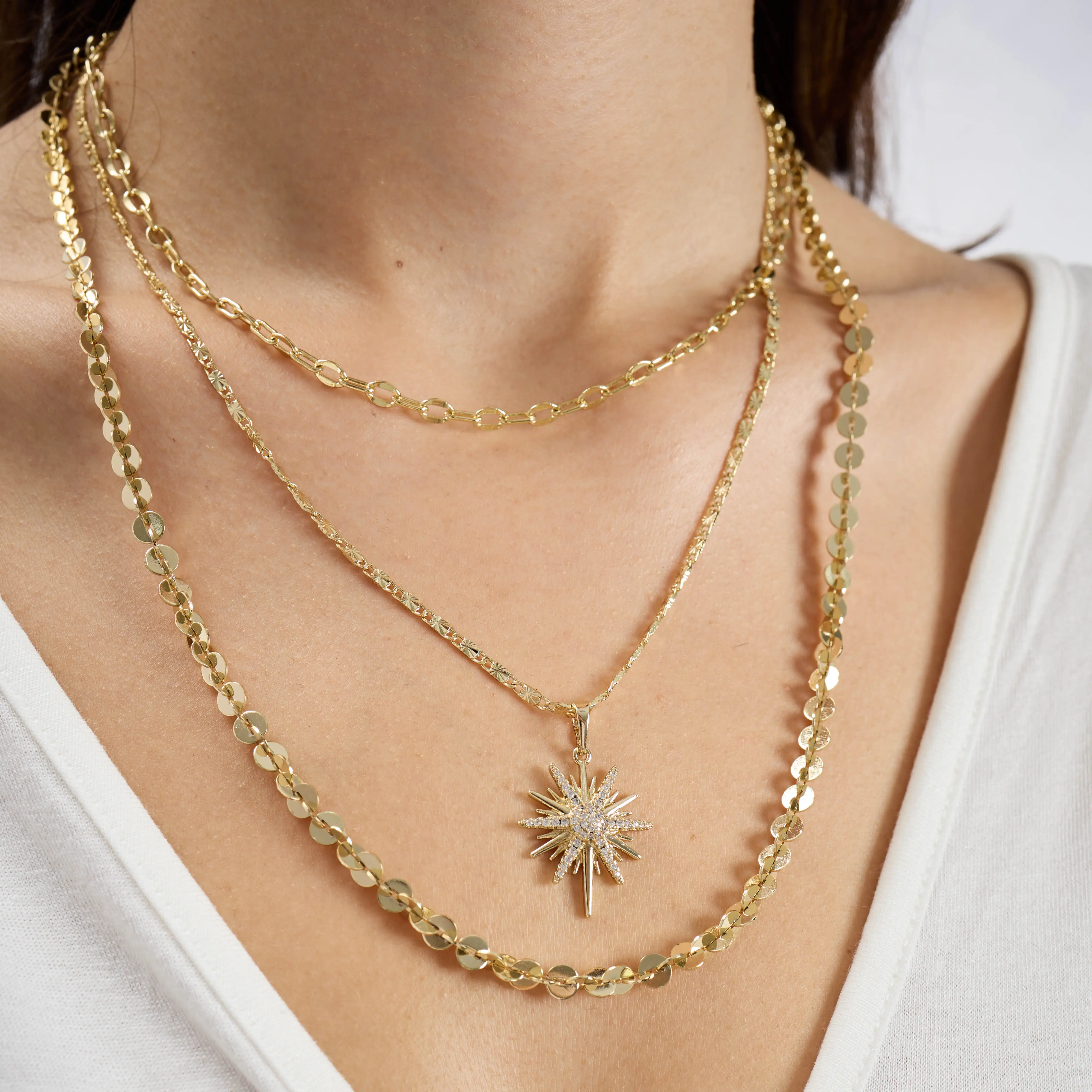 14 Ayar Rengi Siona Kolye Kombin