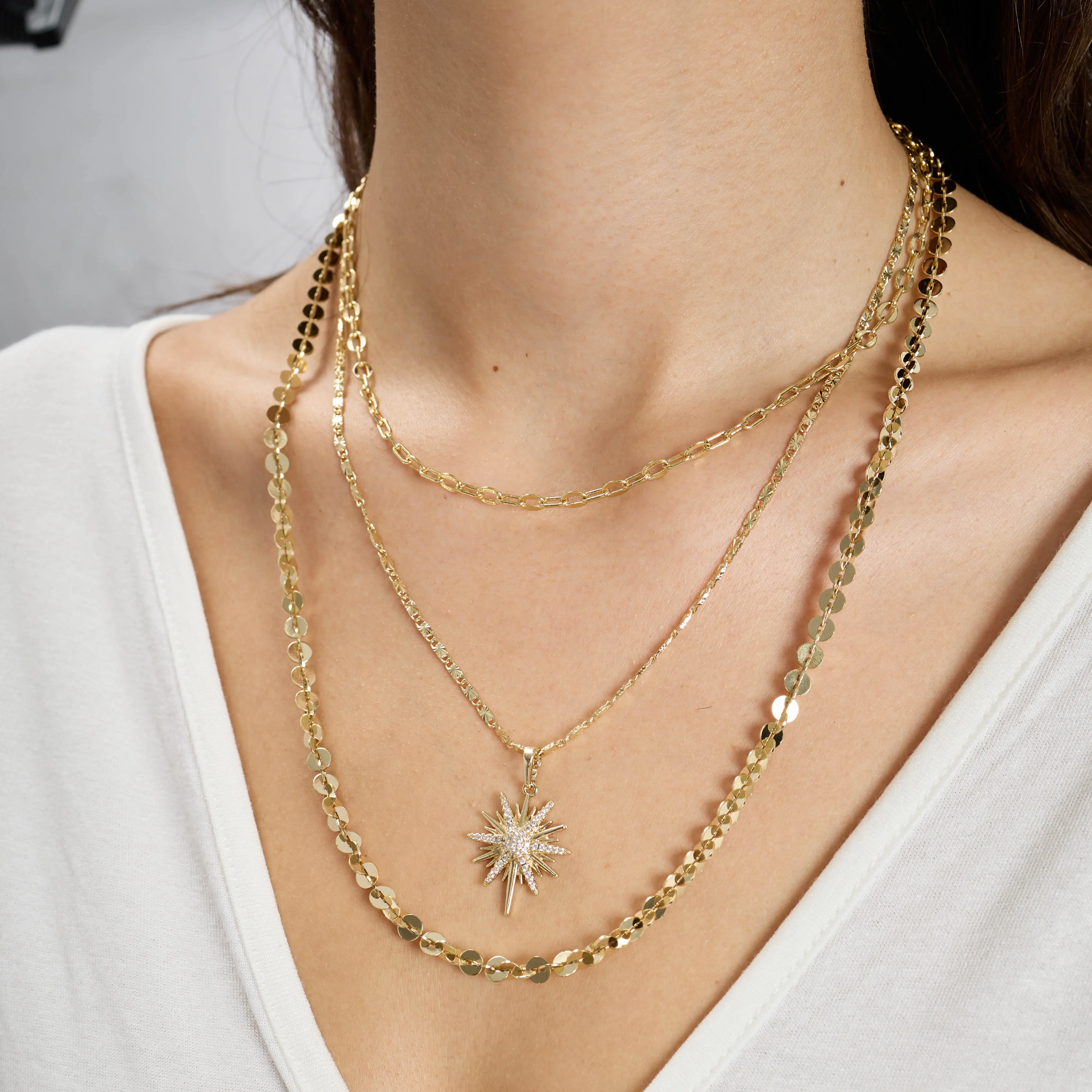 14 Ayar Rengi Siona Kolye Kombin