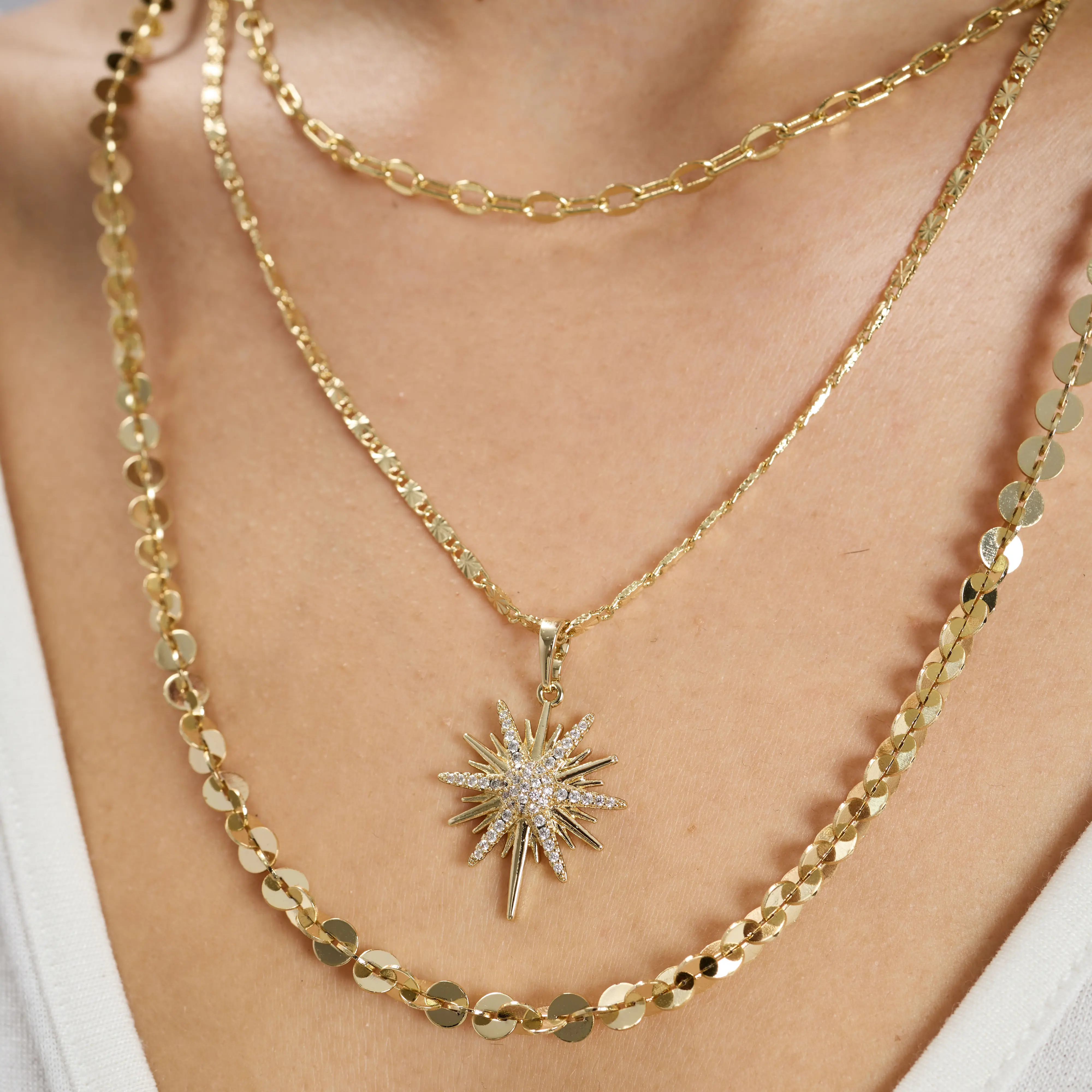 14 Ayar Rengi Siona Kolye Kombin