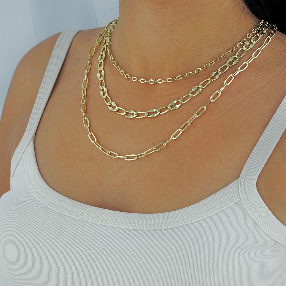 Maral 14 ayar altın rengi ataç ezme halka kombin kolye