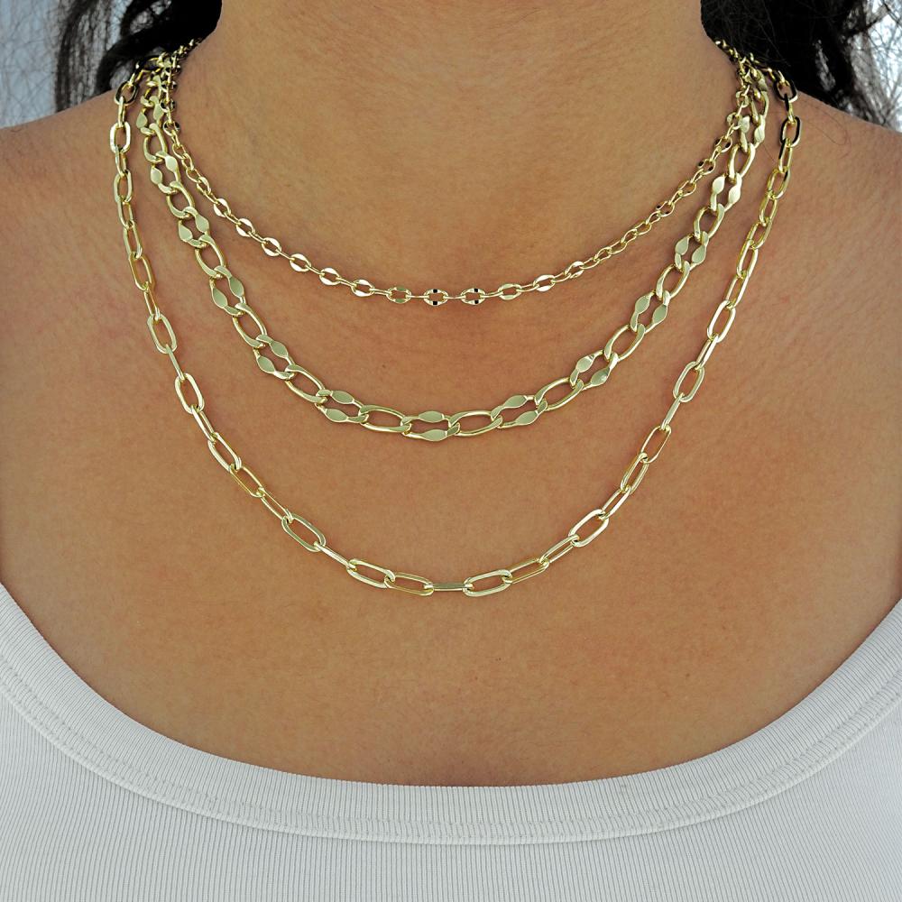 Maral 14 ayar altın rengi ataç ezme halka kombin kolye