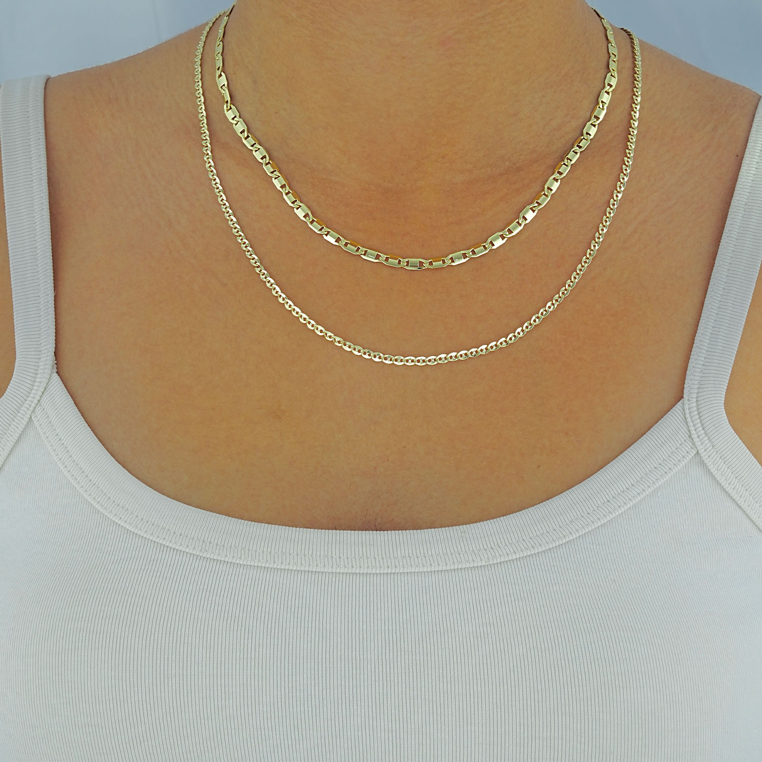 Maral 14 ayar altın rengi ataç ince halka kombin kolye