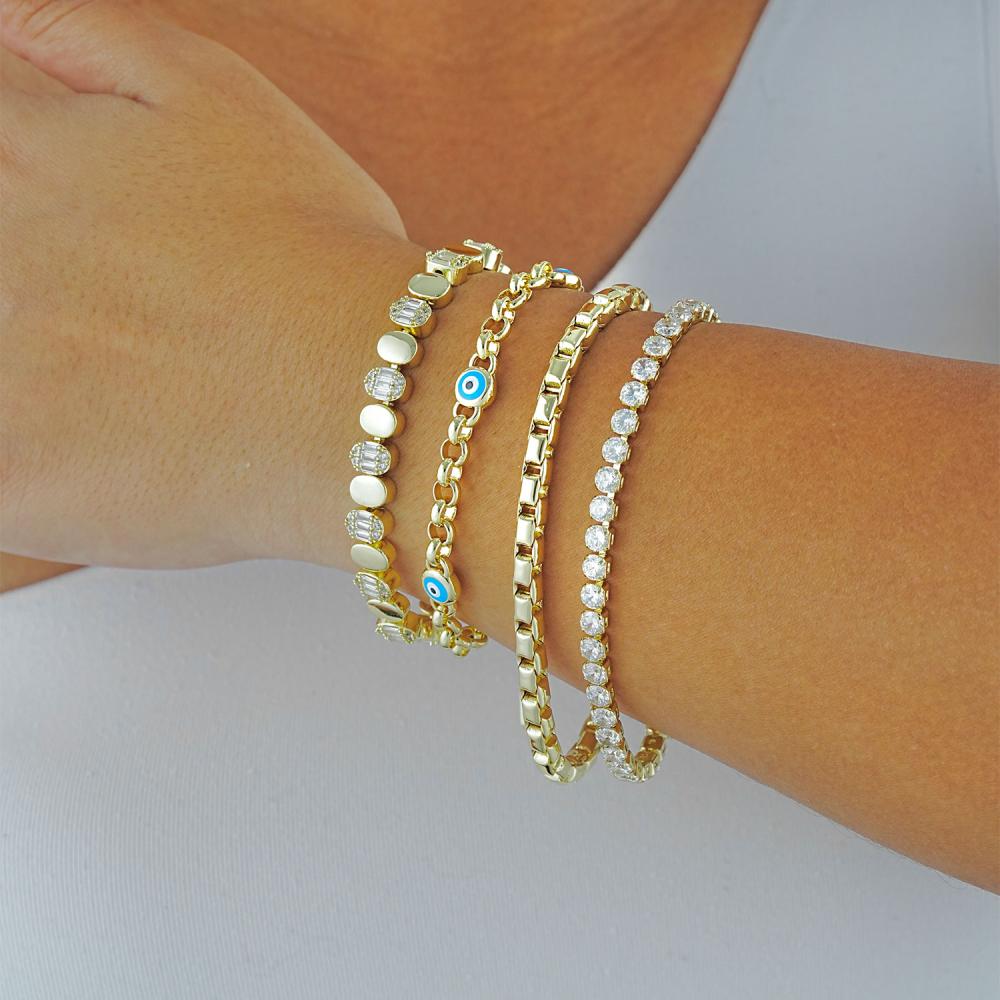 Maral 14 ayar altın rengi boncuk su yolu bileklik