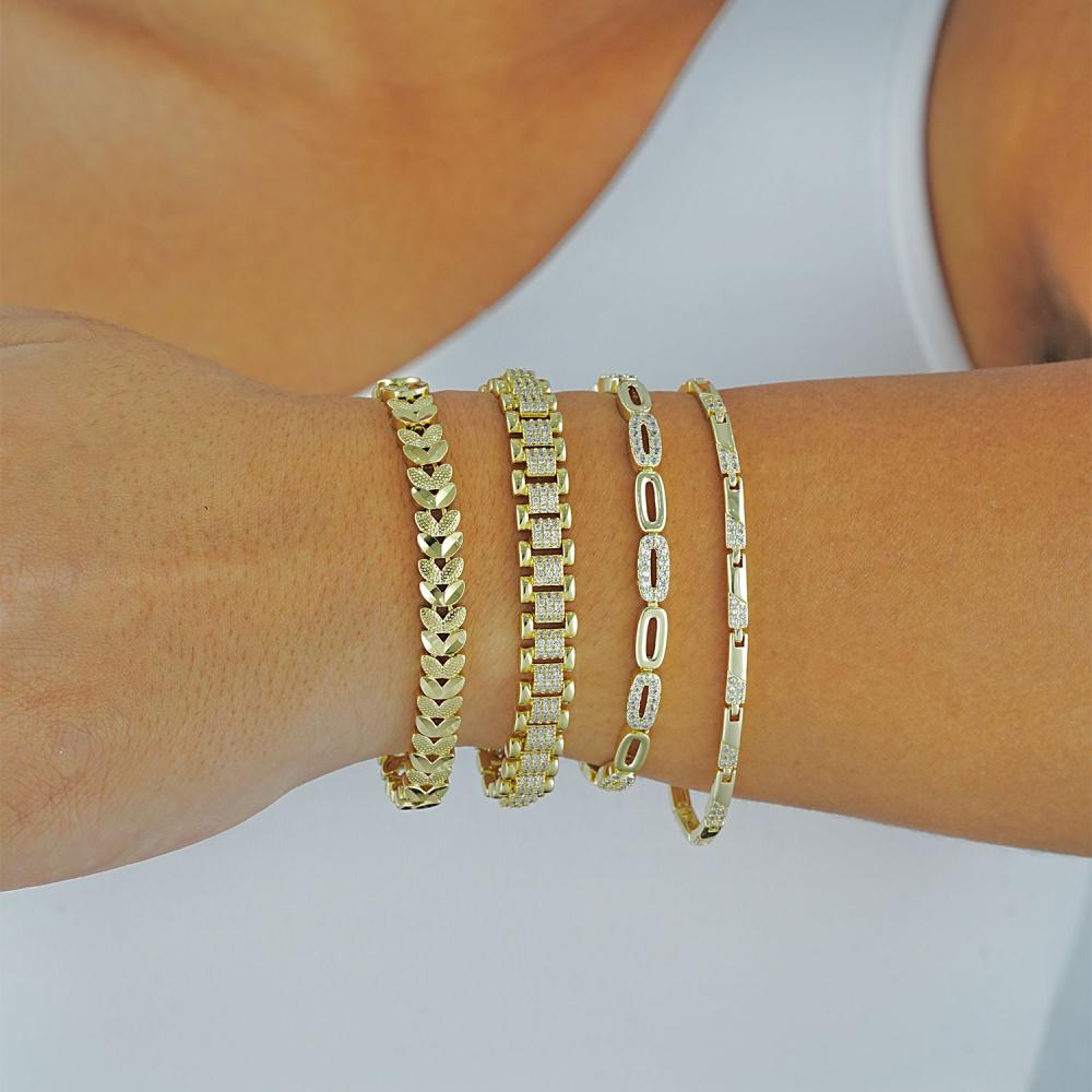 Maral 14 ayar altın rengi bugday tanesi bileklik