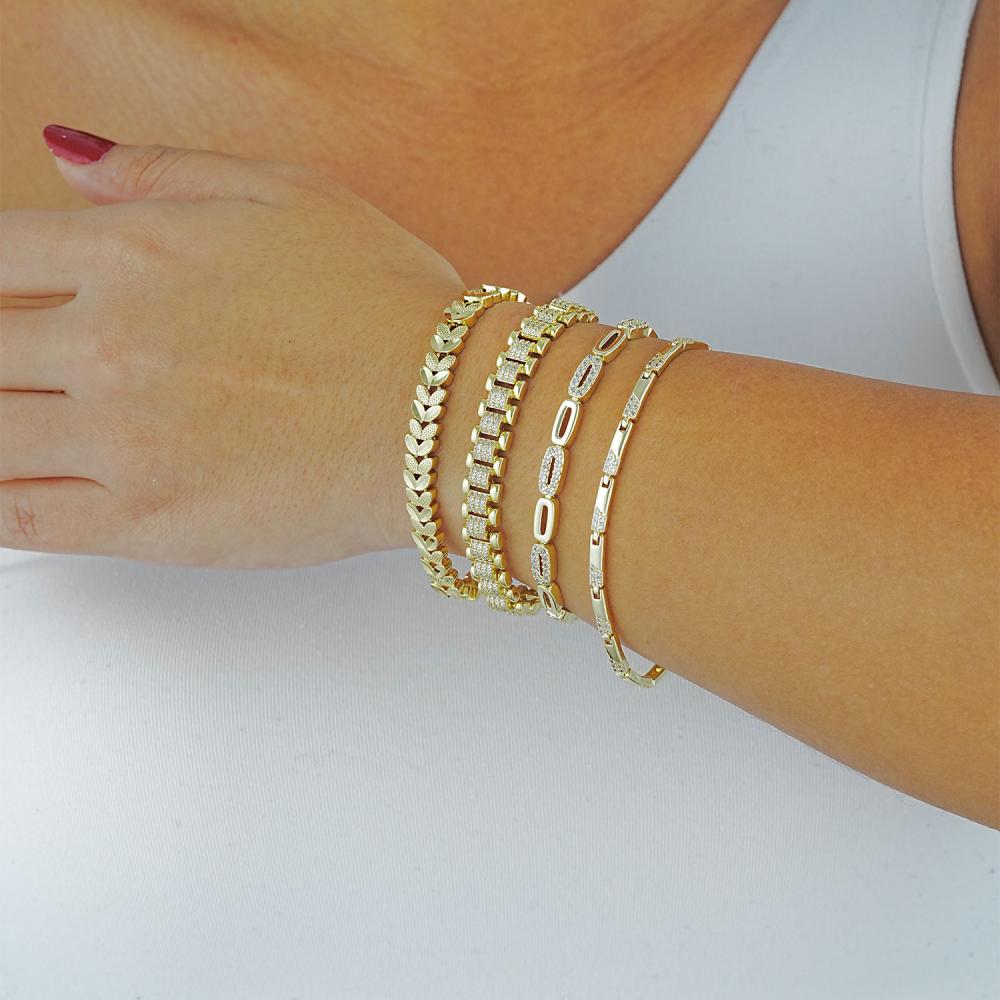 Maral 14 ayar altın rengi bugday tanesi bileklik