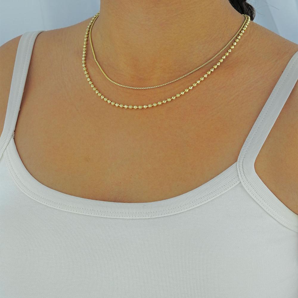 Maral 14 ayar altın rengi burgu rope kolye