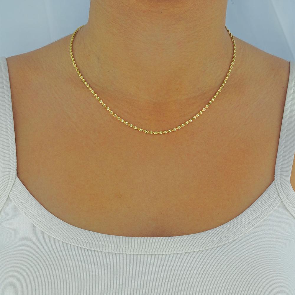 Maral 14 ayar altın rengi burgulu kolye