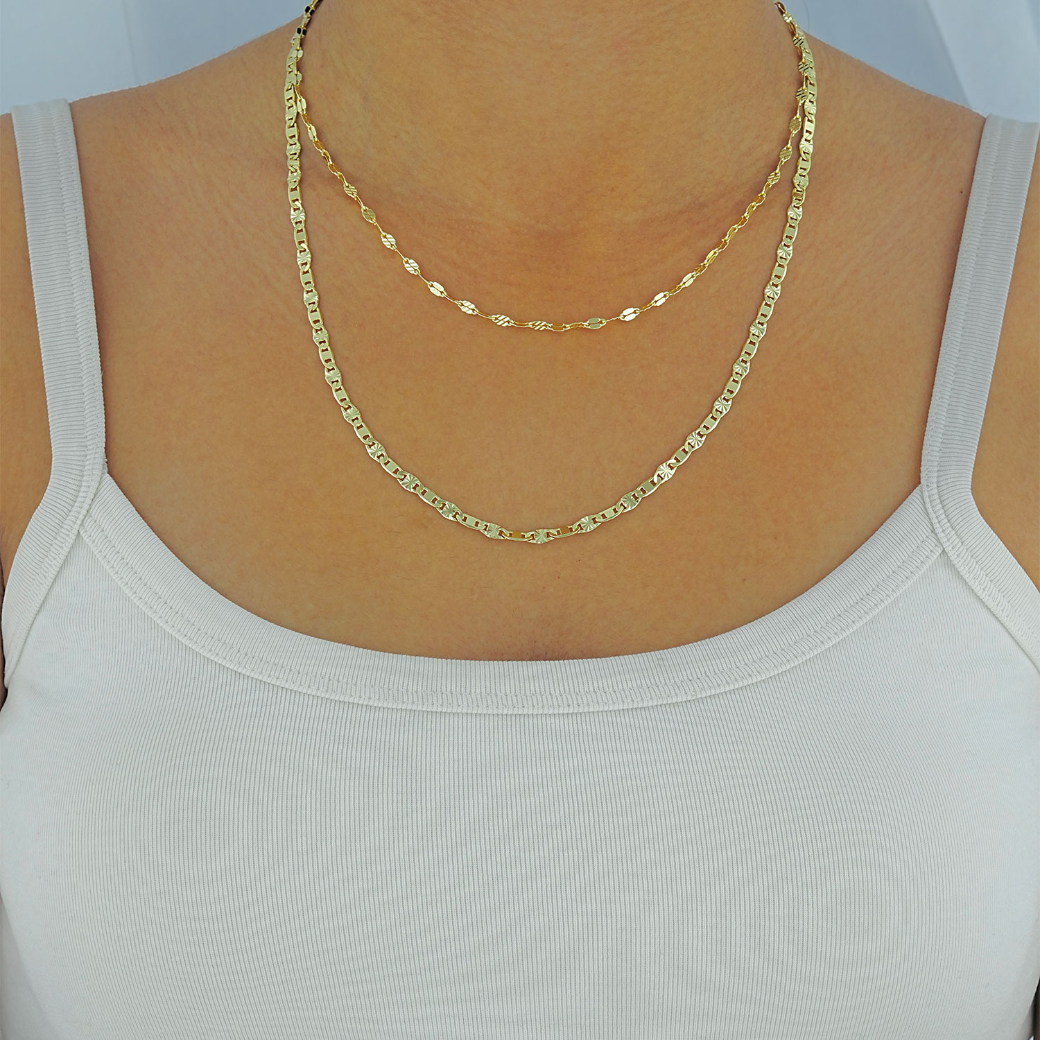 Maral 14 ayar altın rengi desenli kolye