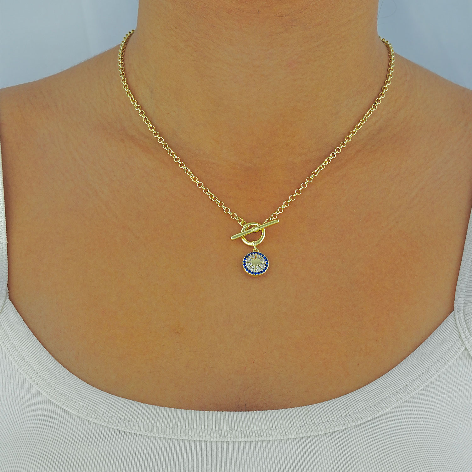 Maral 14 ayar altın rengi gemici düğüm boncuk kolye