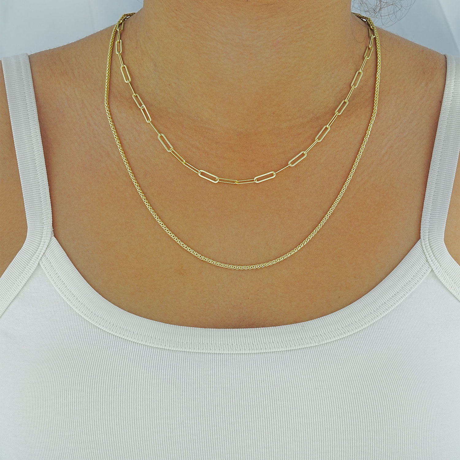 Maral 14 ayar altın rengi halka kolye