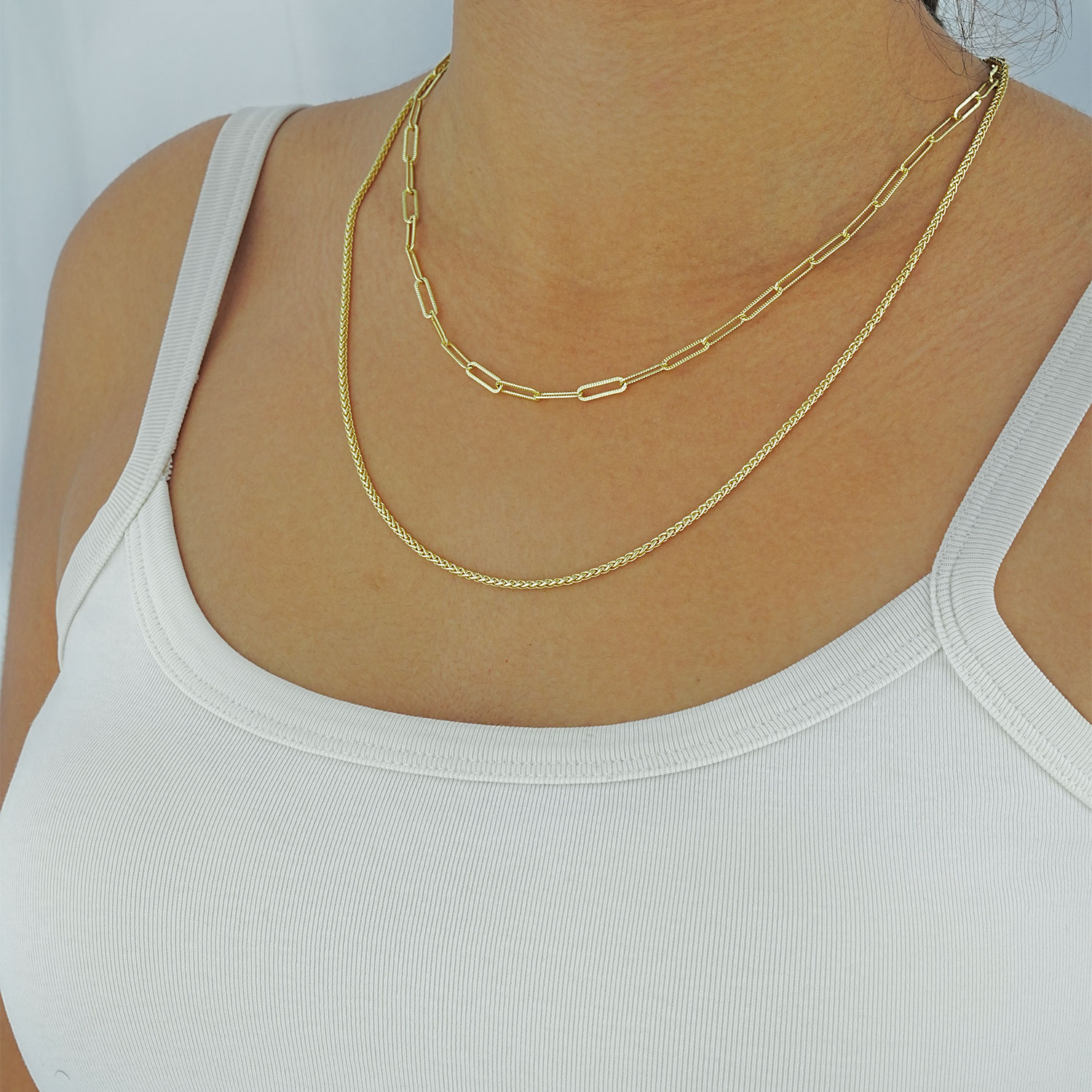 Maral 14 ayar altın rengi halka kolye