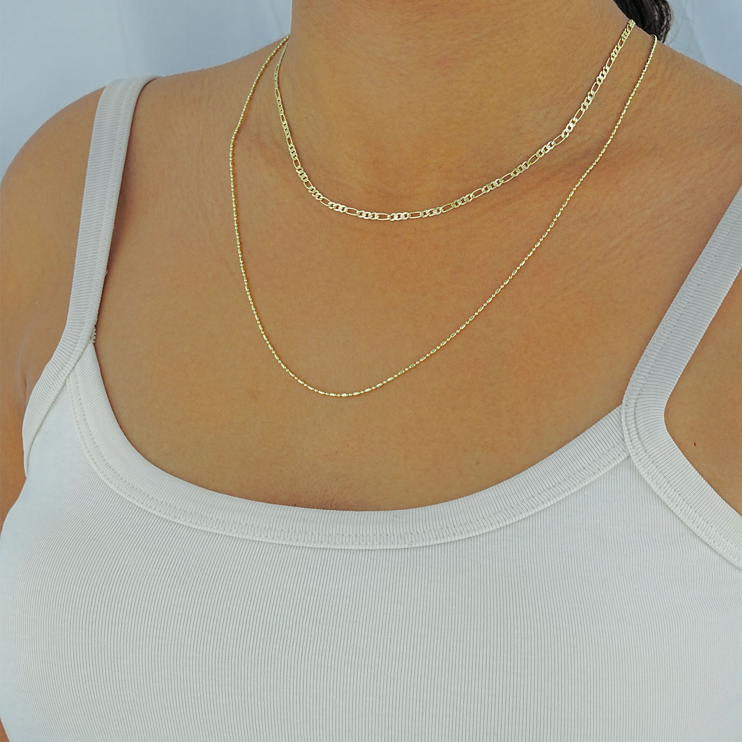 Maral 14 ayar altın rengi italyan mini rope zincir kolye