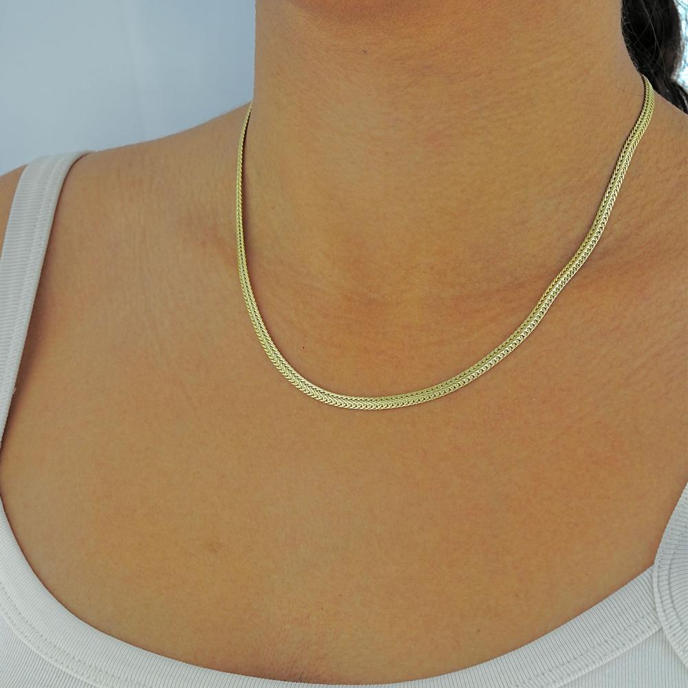 Maral 14 ayar altın rengi italyan model kolye