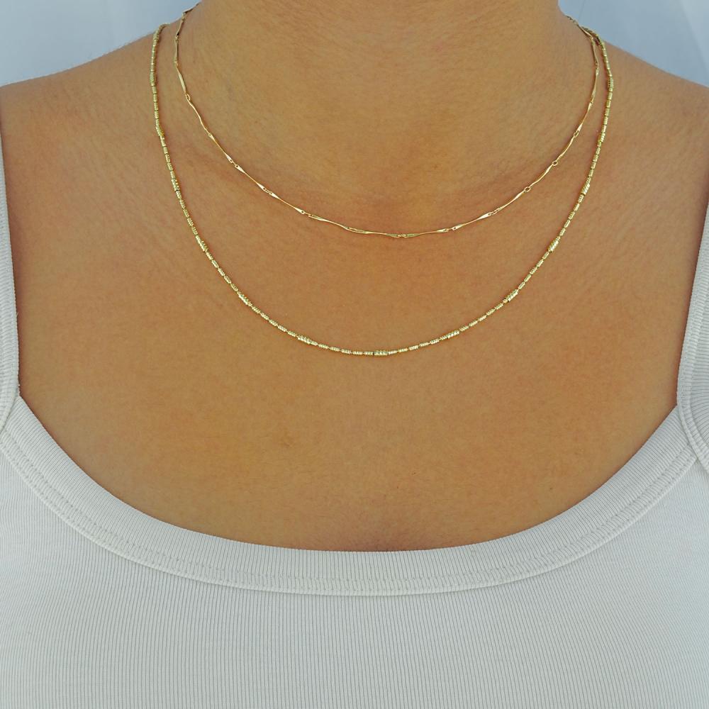 Maral 14 ayar altın rengi kemik kolye