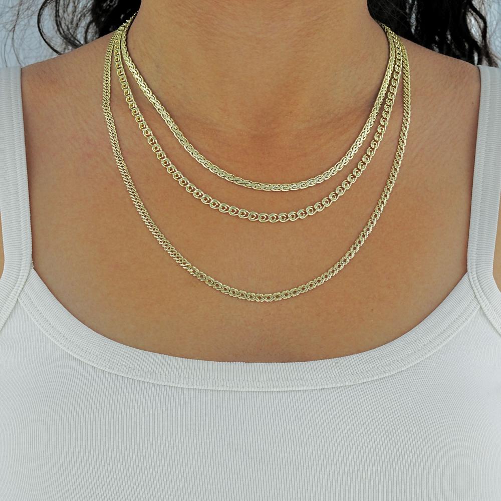 Maral 14 ayar altın rengi kuyumcu model trio kolye