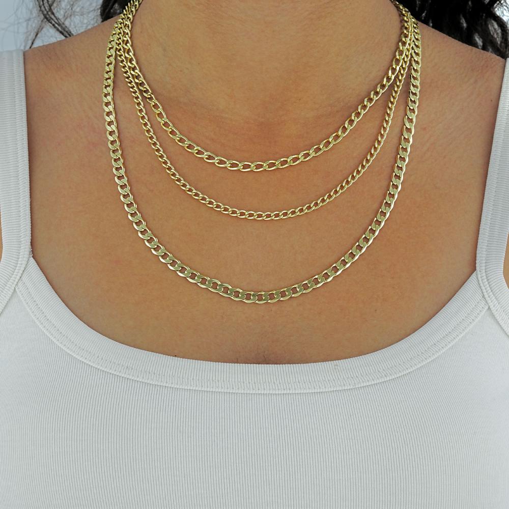 Maral 14 ayar altın rengi luxe layer kolye