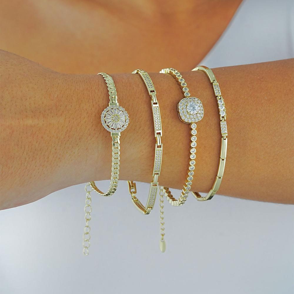 Maral 14 ayar altın rengi madalyon bileklik