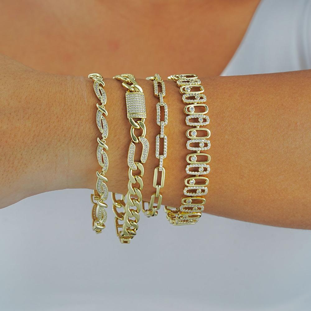 Maral 14 ayar altın rengi mary model bileklik