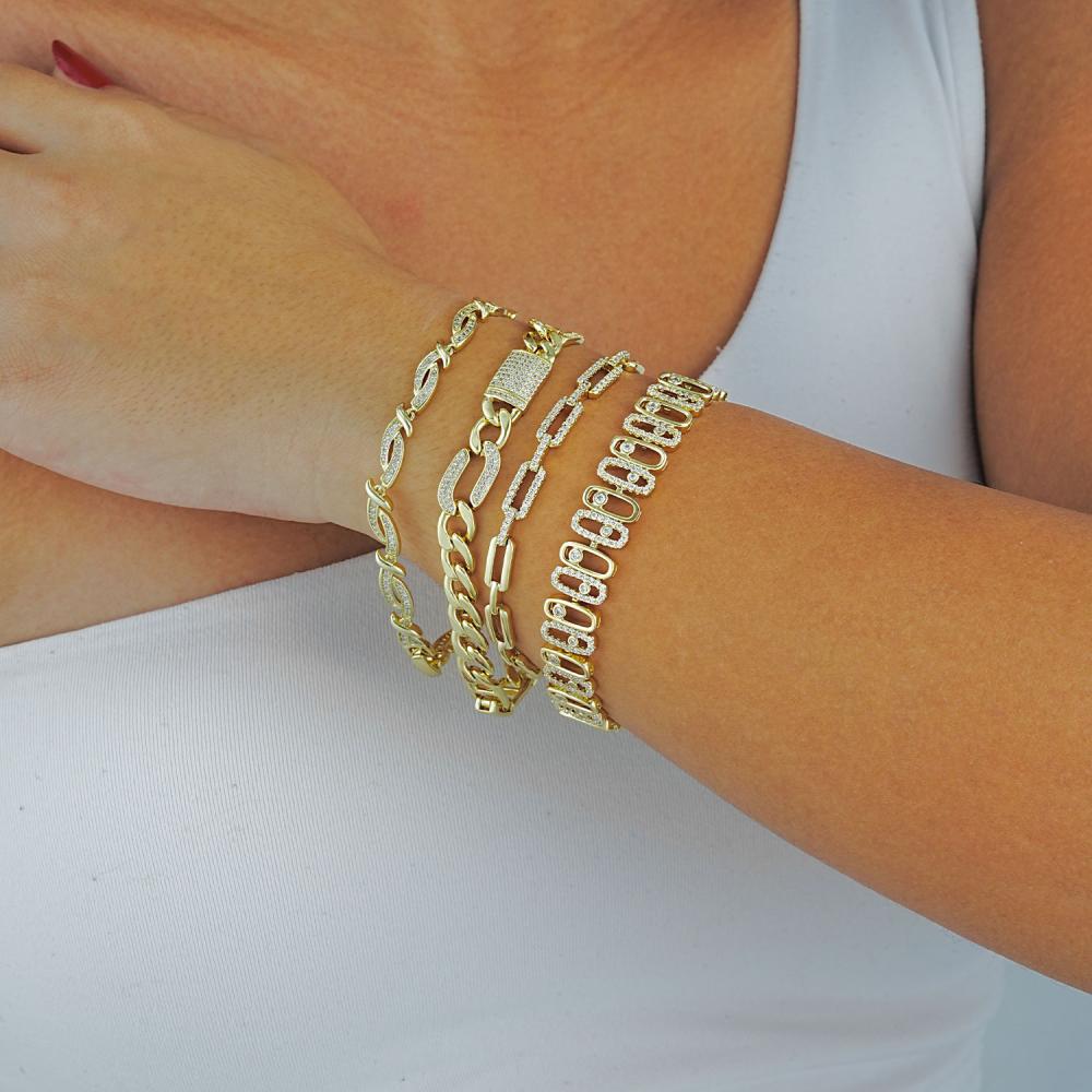 Maral 14 ayar altın rengi mary model bileklik