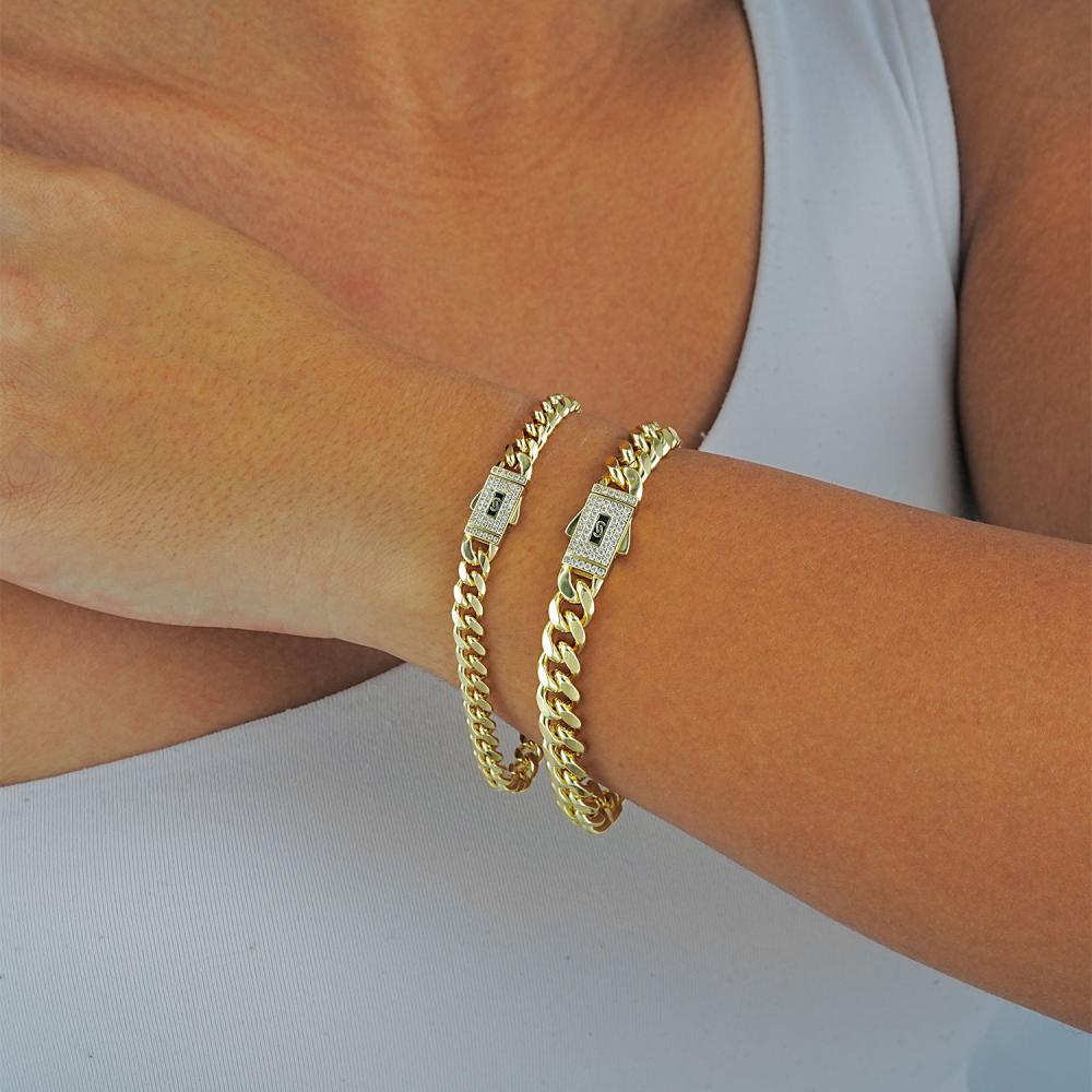 Maral 14 ayar altın rengi mini & orta boy gurmet bileklik