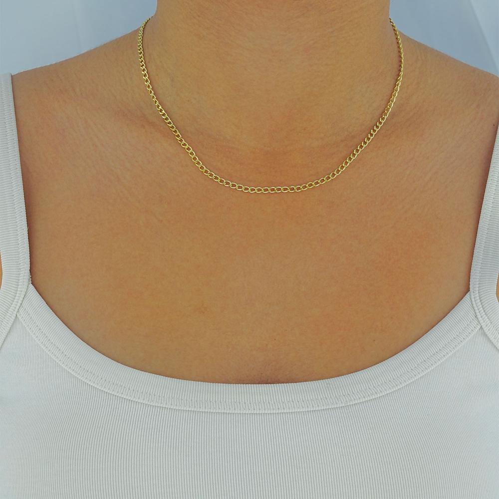 Maral 14 ayar altın rengi mini zincir kolye