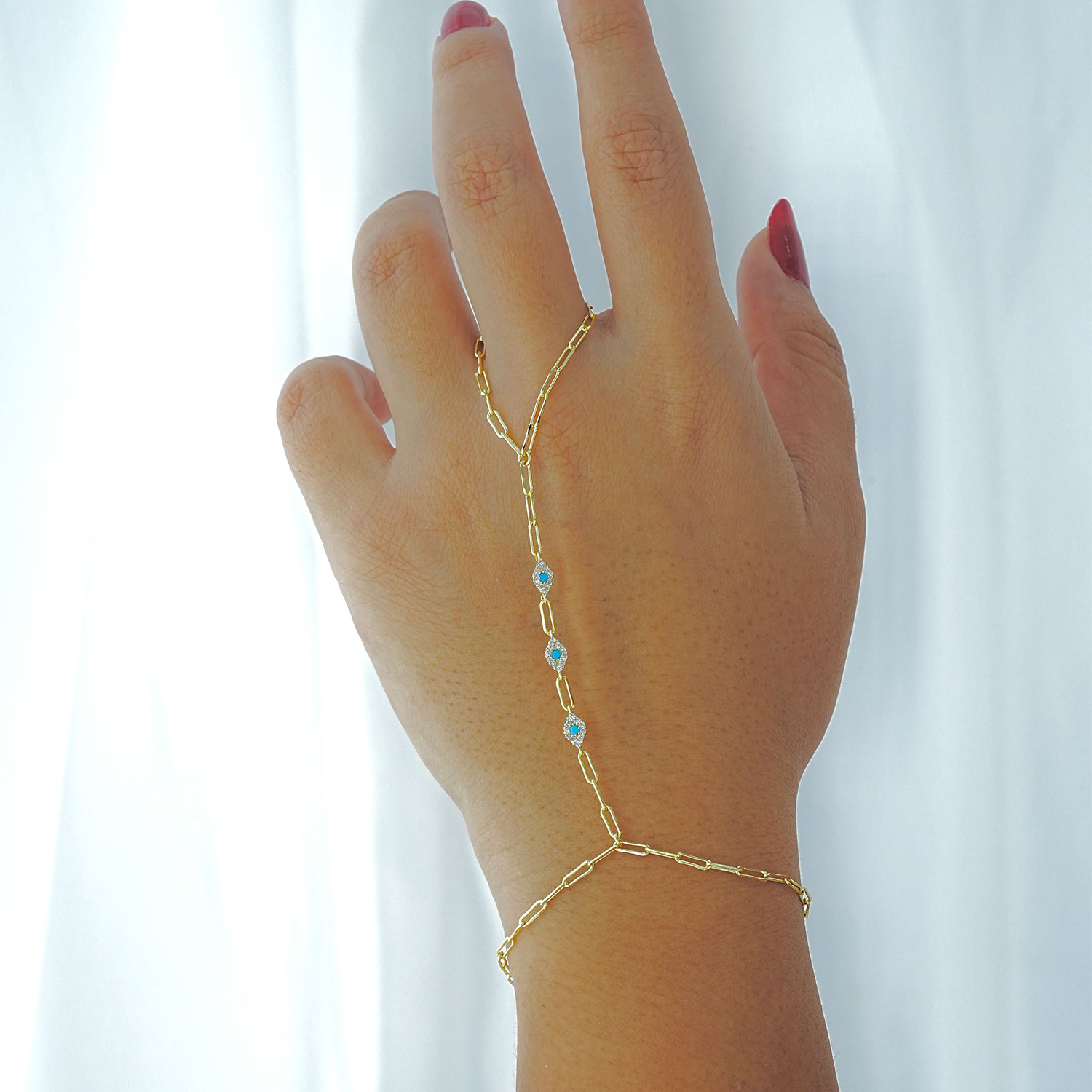 Maral 14 ayar altın rengi nazar model şahmeran