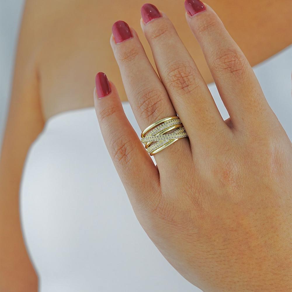 Maral 14 ayar altın rengi royal glow yüzük