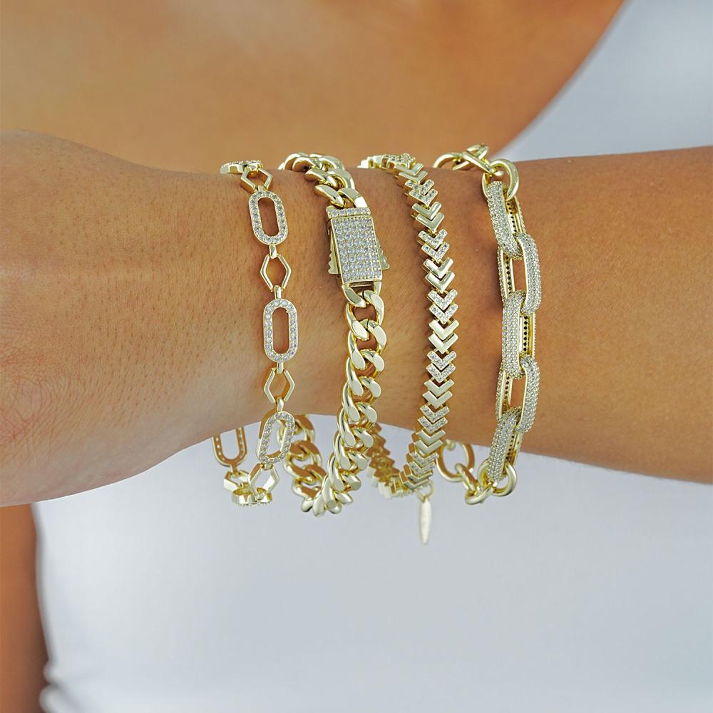 Maral 14 ayar altın rengi taşsız gurmet bileklik