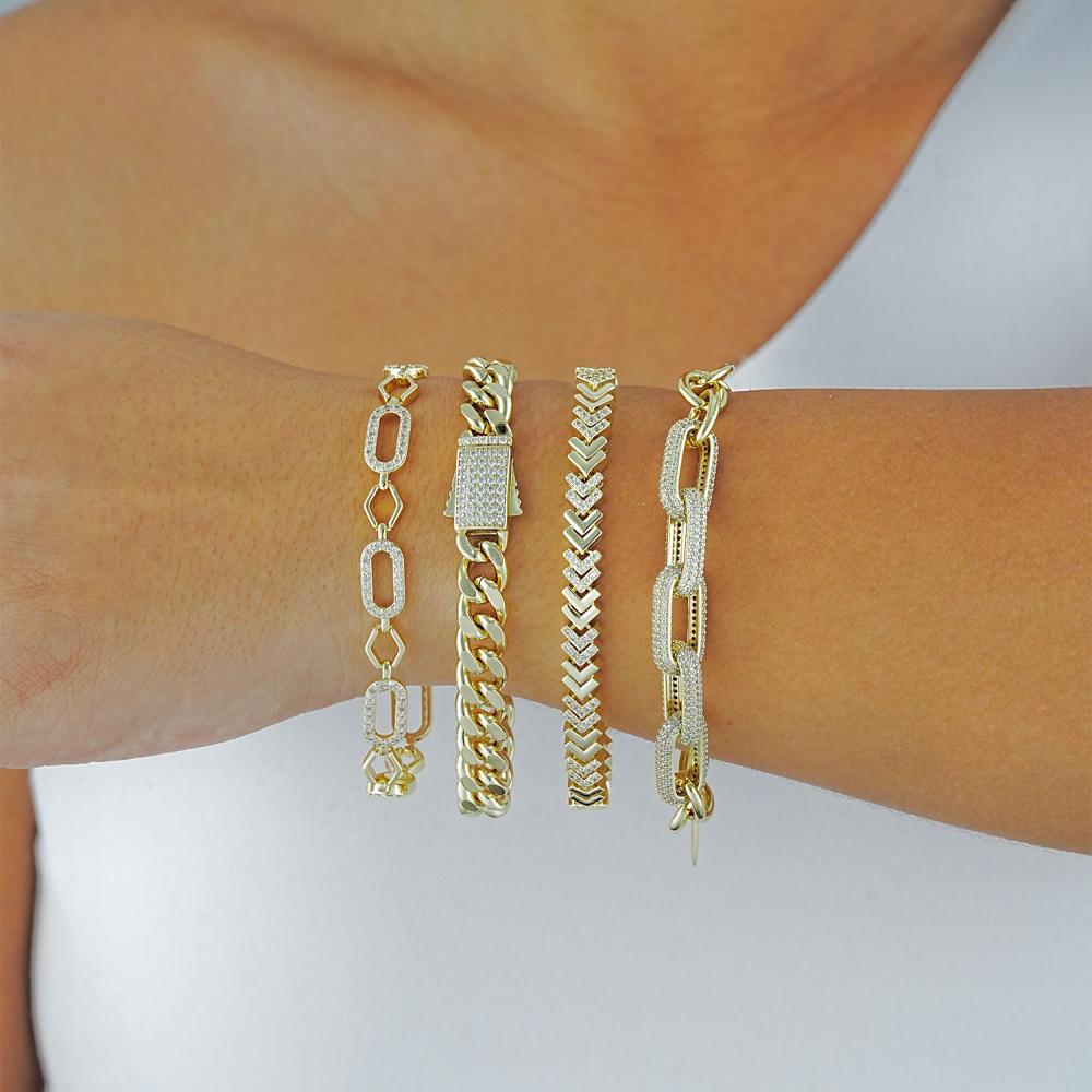 Maral 14 ayar altın rengi taşsız gurmet bileklik