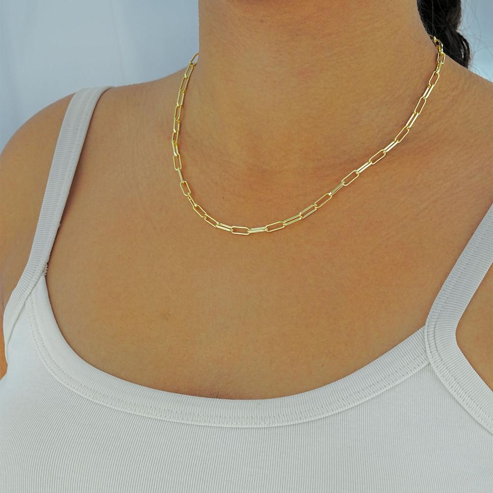 Maral 14 ayar altın rengi tek ataç kolye