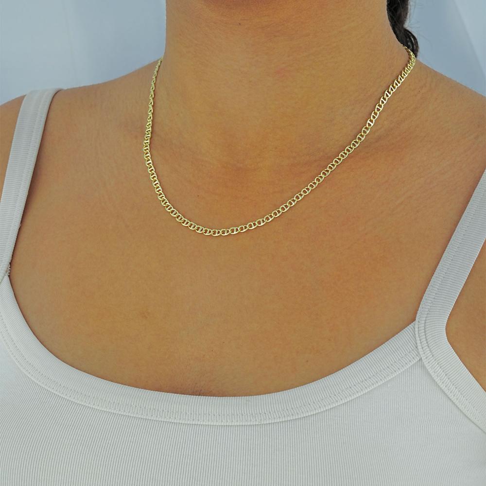 Maral 14 ayar altın rengi tek duo kolye