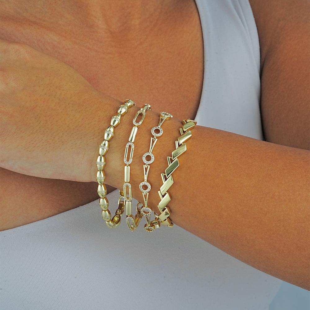 Maral 14 ayar altın rengi Y model kombin bileklik