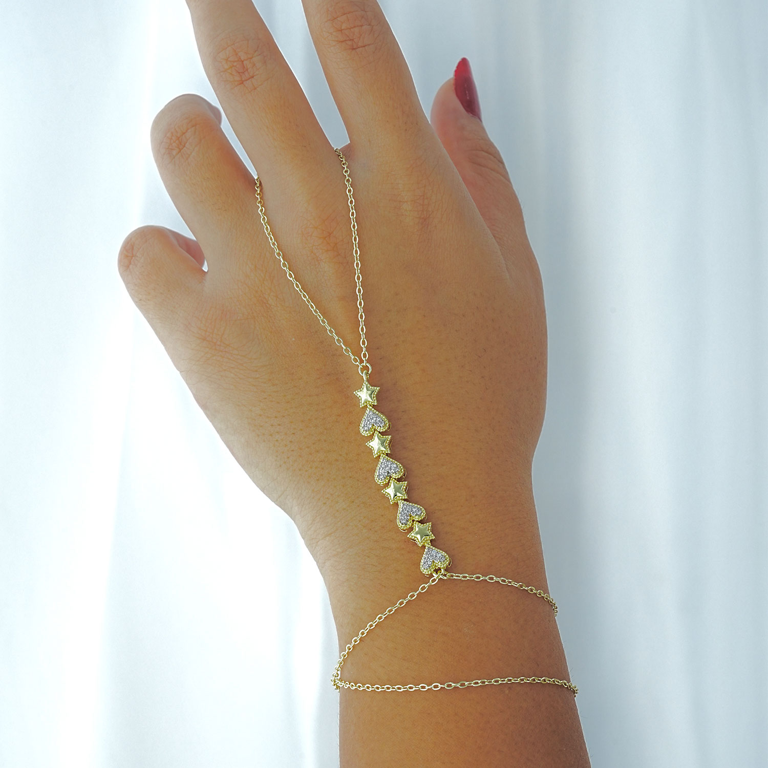 Maral 14 ayar altın rengi yıldız kalp figür şahmeran