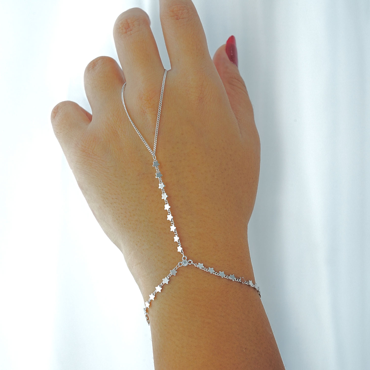 Maral 14 ayar silver altın rengi çoklu yıldız şahmeran